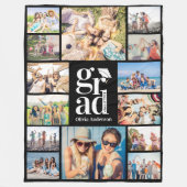 Afstudeerder meerdere fotocollageherinneringen fleece deken (Voorkant)