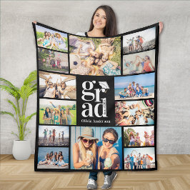 Afstudeerder meerdere fotocollageherinneringen fleece deken