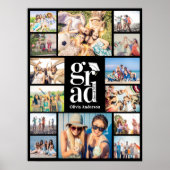 Afstudeerder meerdere fotocollageherinneringen poster (Voorkant)