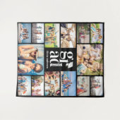 Afstudeerder meerdere fotocollageherinneringen wandkleed (Voorkant (horizontaal))