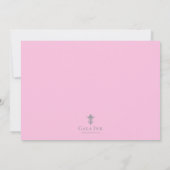 Afstudeerder met Damasstreep - Roze/zwart Kaart (Achterkant)