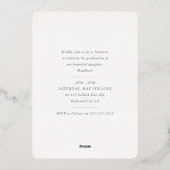 AFSTUDEERDER modern fotooverzicht type bekleding z Folie Uitnodiging (Achterkant)