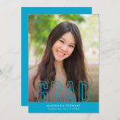 AFSTUDEERDER modern fotooverzicht type overlay tur Kaart (Voorkant / Achterkant)