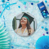 Afstudeerder Modern Gold Persoonlijk Foto Afstuder Papieren Bordje (Feest)