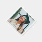 Afstudeerder Modern Gold Persoonlijk Foto Afstuder Servet (Hoek)