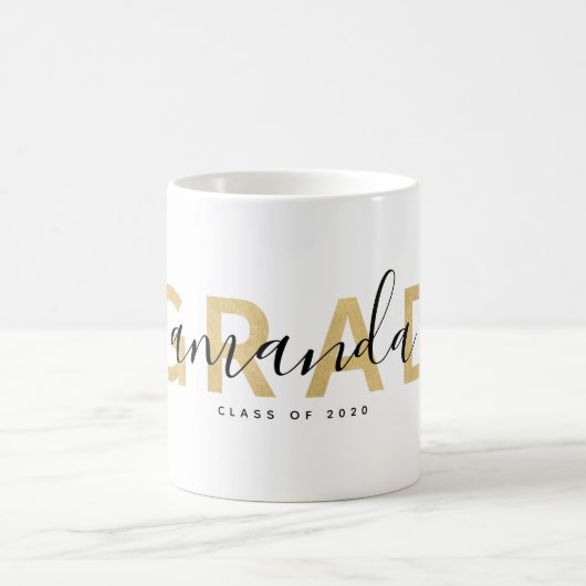 Afstudeerder Modern Script Naam Gepersonaliseerd G Koffiemok (Center)