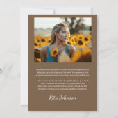 Afstudeerder Moderne Fotoklasse 2023 Senior Afstud Bedankkaart (Achterkant)