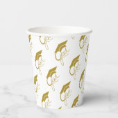 Afstudeerder - Moderne Gold Pattern-koppen Papieren Bekers (Achterkant)
