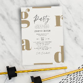 Afstudeerder Moderne Olijfgroene GraduPartij Kaart