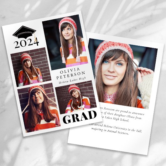 AFSTUDEERDER Multi Fotocollage Afstuderen Aankondiging