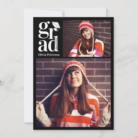 AFSTUDEERDER Multi Fotocollage Afstuderen Aankondiging (Voorkant)