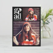 AFSTUDEERDER Multi Fotocollage Graduation Party Kaart (Staand voorkant)