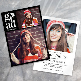 AFSTUDEERDER Multi Fotocollage Graduation Party Kaart