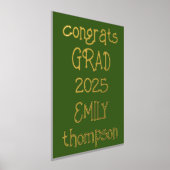 Afstudeerder naam 2025 Afstuderen groen Folie Afdrukken (Laagn)