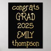 Afstudeerder naam 2025 zwart folie afdrukken (Voorkant)