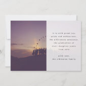 Afstudeerder Namen twee foto's vers en vet Aankondiging (Achterkant)