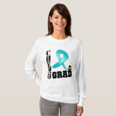 Afstudeerder Ovarian Cancer Chemo T-shirt (Voorkant volledig)