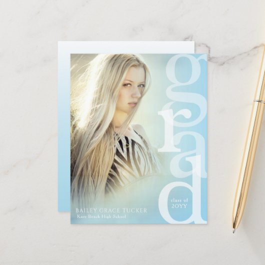 AFSTUDEERDER Overlay Budget Blauw Afstuderen Aanko (Voorkant / Achterkant in situ)