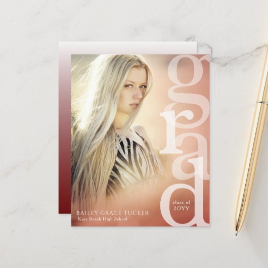 AFSTUDEERDER Overlay Budget Rood Afstuderen Aankon (Voorkant / Achterkant in situ)