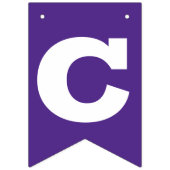 Afstudeerder Paars en wit Vlaggetjes (Tweede vlag)