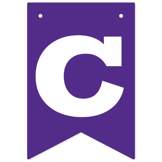 Afstudeerder Paars en wit Vlaggetjes (Tweede vlag)