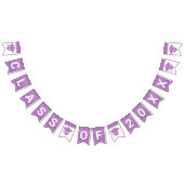 Afstudeerder Paars Pet, eenvoudige klasse plus jaa Vlaggetjes (Alle)