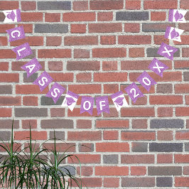 Afstudeerder Paars Pet, eenvoudige klasse plus jaa Vlaggetjes