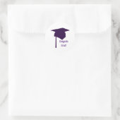 Afstudeerder Paarse Pet Tassel Afstuderen Sticker (Tas)