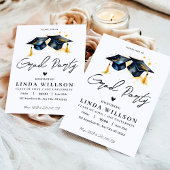 Afstudeerder Partij Afstuderen Pet Waterverf Kaart