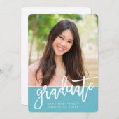 AFSTUDEERDER PARTITY CHIC foto trendy kalligraphy  Kaart (Voorkant / Achterkant)