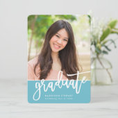 AFSTUDEERDER PARTITY CHIC foto trendy kalligraphy  Kaart (Staand voorkant)