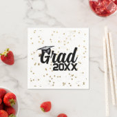 Afstudeerder Party Aangepast Jaar Gouden Glitter G Servet (Insitu)