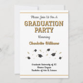 Afstudeerder Party Afstuderen Celebration Gold Kaart (Voorkant)