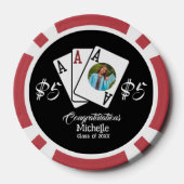Afstudeerder Party Favoriet Vegas Chips, Gepersona Poker Chips (Achterkant)