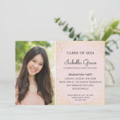 AFSTUDEERDER PARTY glam gouden confetti stijlvolle Kaart (Staand voorkant)