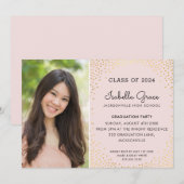 AFSTUDEERDER PARTY glam gouden confetti stijlvolle Kaart (Voorkant / Achterkant)