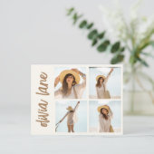 Afstudeerder Party Invitation Briefkaart met vier (Staand voorkant)