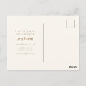 Afstudeerder Party Invitation Briefkaart met vier (Achterkant)