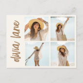 Afstudeerder Party Invitation Briefkaart met vier (Voorkant)