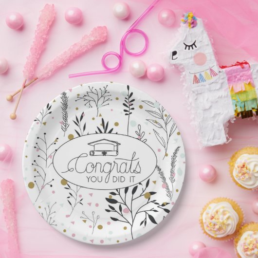 Afstudeerder Party Magic: Vier het met elke slok e Papieren Bordje (Feest)
