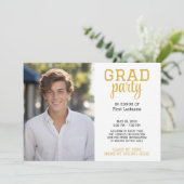 Afstudeerder Party met Vertical Photo Classic Afst Kaart (Staand voorkant)