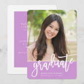 AFSTUDEERDER PARTY-microfoto trendy-kalligrafie pa Kaart (Voorkant / Achterkant)