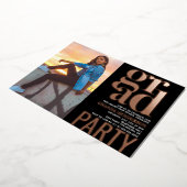 Afstudeerder Party Photo Real Folie Invitation Uitnodiging (Gedraaid)