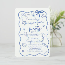 Afstudeerder Party Retro Uitnodigen Klasse van 202 Kaart