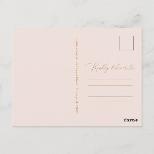 Afstudeerder Party Save The Date Feestelijke Roos Briefkaart (Achterkant)