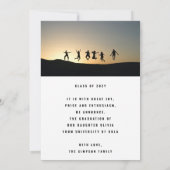 AFSTUDEERDER PARTY | White Modern Script College Kaart (Achterkant)