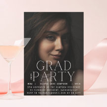 AFSTUDEERDER PARTY | White Modern Script College