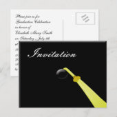 Afstudeerder pet ,Afstudeerfeest Uitnodiging (Voorkant / Achterkant)