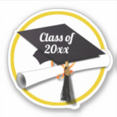 Afstudeerder Pet Afstuderen Sticker (Voorkant)