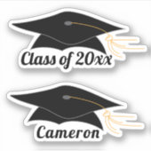 Afstudeerder Pet Afstuderen Sticker (Voorkant)